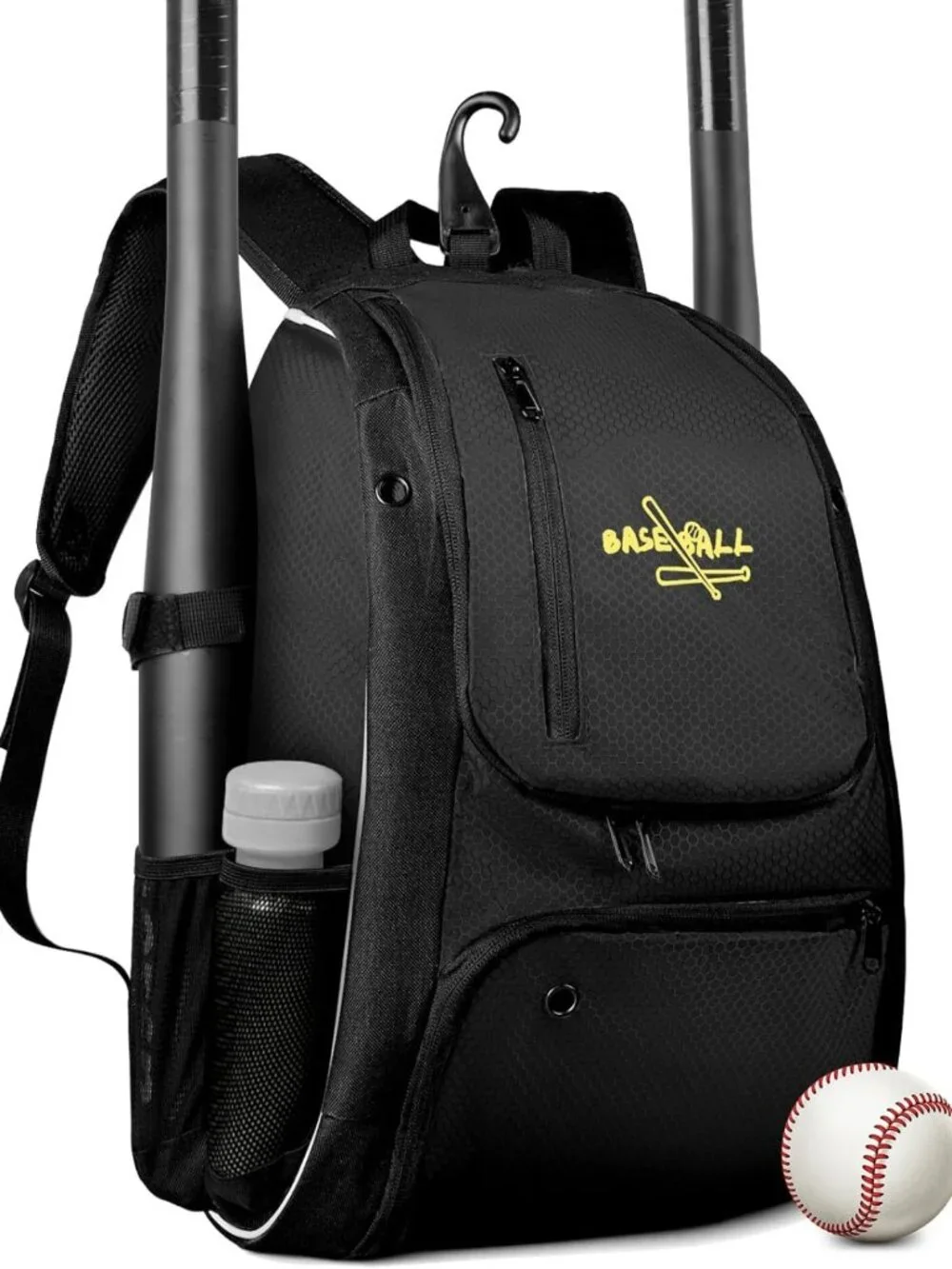 Lightweight Youth Baseball & Softball Bag with Shoe Compartment & Fence Hook
